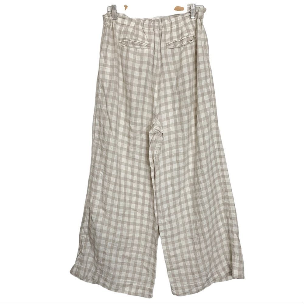 Lou & Grey Cream Plaid Wide-Leg Pants - Picture 3 of 5